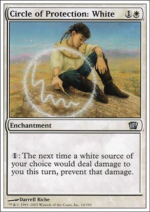 Magic the Gathering: 8th Edition (Base Set) card 14 Circle of Protection: White
