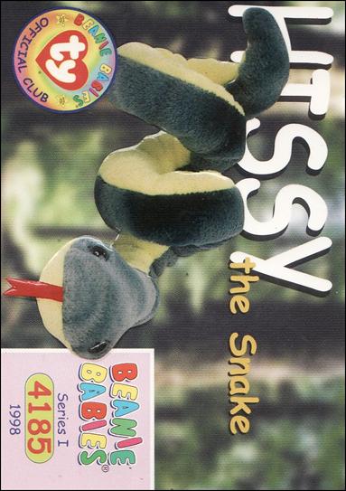Beanie Babies Series 1 (Base Set) card 85 Hissy the Snake