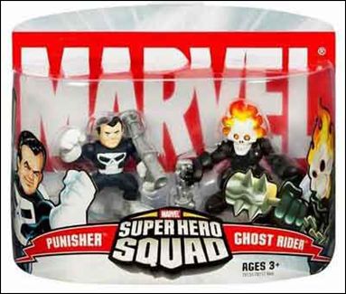 Marvel Super Hero Squad figure 6 Punisher and Ghost Rider