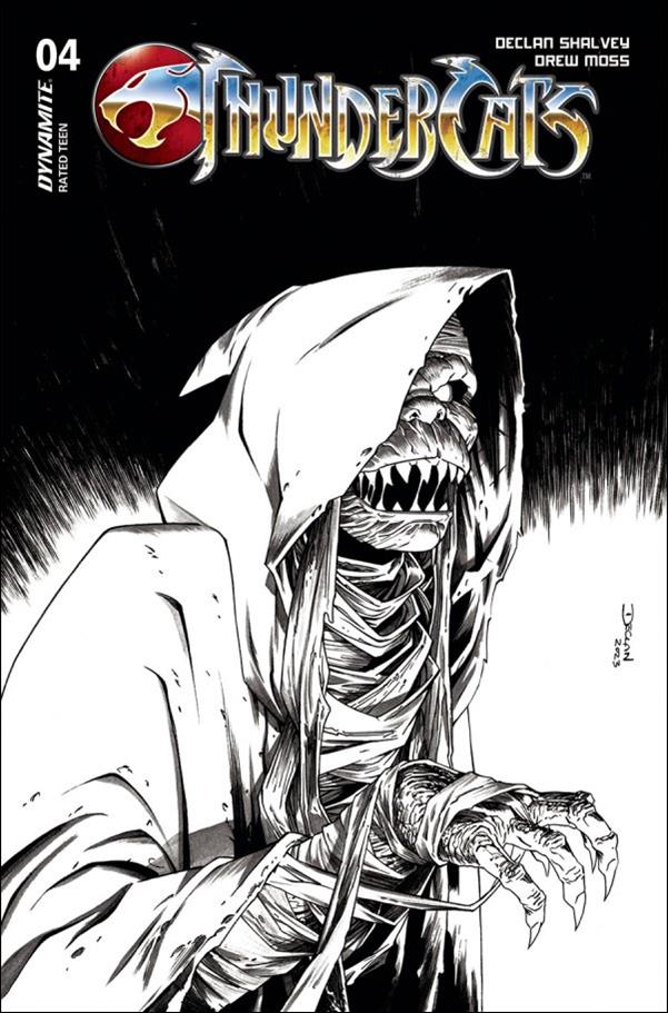 Thundercats (2024) issue 4-M Declan Shalvey 1:15 Black and White Cover