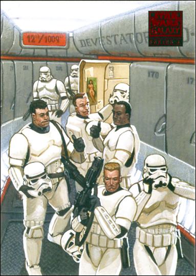 Star Wars Galaxy: Series 4 (Lost Galaxy Subset) card 1 Under the Helmets