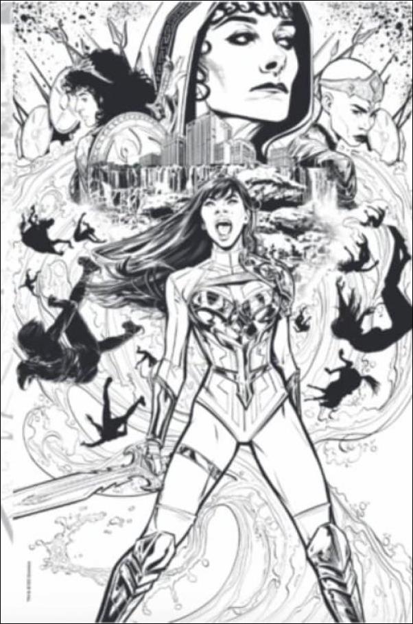 Wonder Girl (2021) issue 1-E Joelle Jones 1:50 Black & White Cardstock Cover