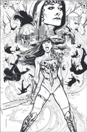Wonder Girl (2021) issue 1-E Joelle Jones 1:50 Black & White Cardstock Cover