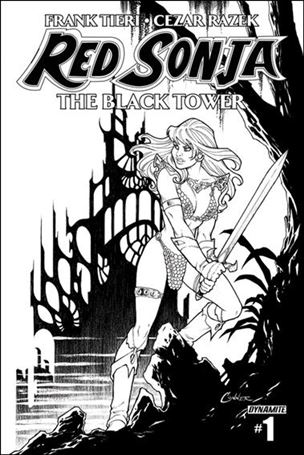 Red Sonja: The Black Tower issue 1-B 1:10 Black & White Cover