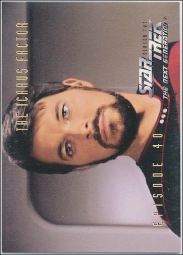 Star Trek: The Next Generation - The Episode Collection Season Two (Base Set) card 175 The Icarus Factor, Episode 40A