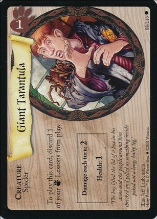 Harry Potter (Base Set) card 88 Giant Tarantula