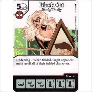Marvel Dice Masters Amazing Spider-Man card 135 Black Cat: Party Hardy
