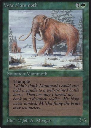 Magic the Gathering: Limited Edition Alpha (Base Set) card 227 War Mammoth