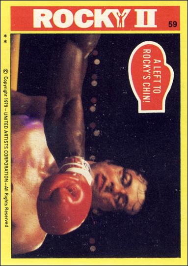 Rocky II (Base Set) card 59 A Left to Rocky's Chin!