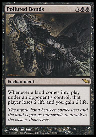 Magic the Gathering: Shadowmoor (Base Set) card 74 Polluted Bonds