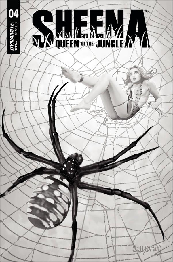 Sheena: Queen of the Jungle (2021) issue 4-Q Arthur Suydam 1:30 Black & White Cover