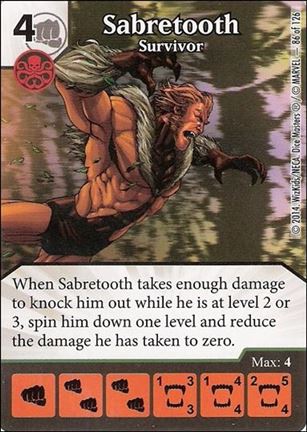 Marvel Dice Masters Uncanny X-Men  card 86 Sabretooth: Survivor