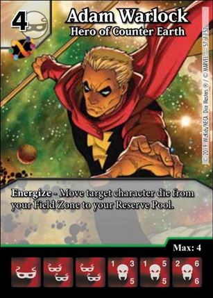 Marvel Dice Masters  Avengers Infinity Gauntlet card 57 Adam Warlock: Hero of Counter Earth