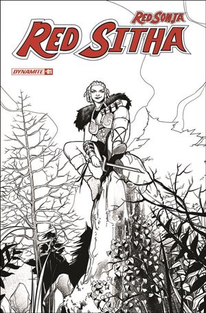 Red Sonja: Red Sitha issue 1-J Valentina Pinti 1:10 Black & White Cover