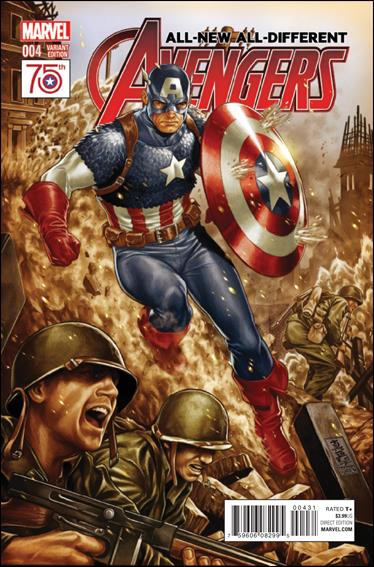 All-New, All-Different Avengers issue 4-C Mark Brooks 1:50 Captain America 75th Anniv Cover