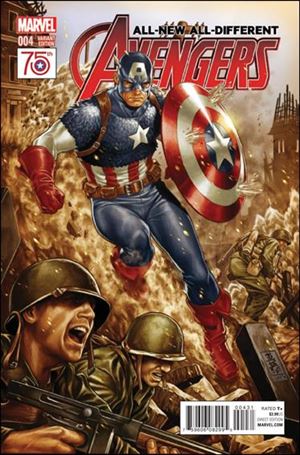All-New, All-Different Avengers issue 4-C Mark Brooks 1:50 Captain America 75th Anniv Cover