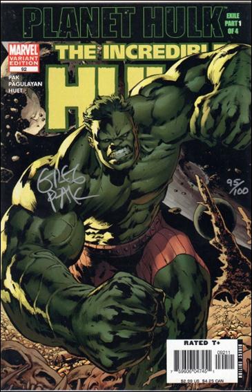Incredible Hulk (2000)  issue 92-C DF Hitch Cover (Signed by Greg Pak) 1/100