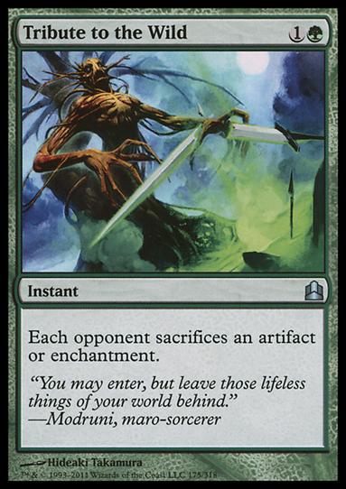 Magic the Gathering: Commander (Base Set) card 175 Tribute to the Wild