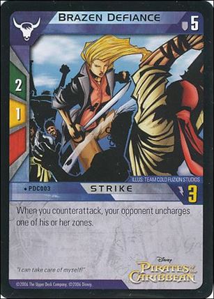 Pirates of the Caribbean - Dead Man's Chest (Base Set) card PDC003 Brazen Defiance