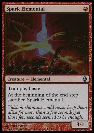 Magic the Gathering: Premium Deck Series: Fire & Lightning (Base Set) card 4 Spark Elemental