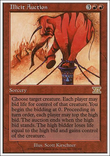 Magic the Gathering: 6th Edition (Base Set) card 190 Illicit Auction