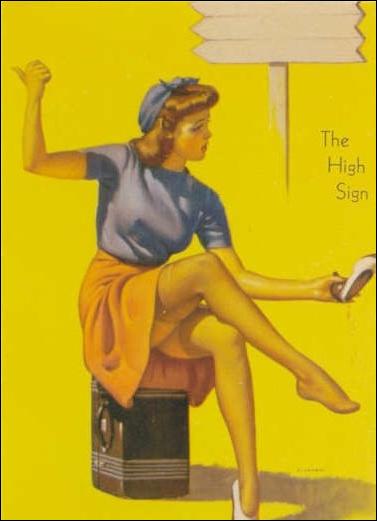 Elvgren's Calendar Pinups 2 (Base Set) card 49 The High Sign
