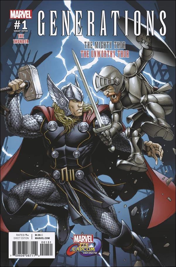 Generations: The Unworthy Thor & The Mighty Thor issue 1-C Dale Keown Marvel vs Capcom Cover