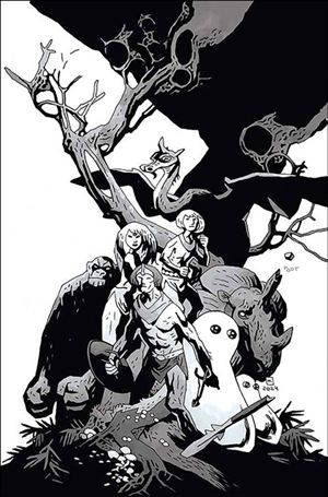 Herculoids (2025) issue 1-ZH Mike Mignola B&W Virgin 1:15 Cardstock Cover