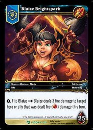World of Warcraft: March of the Legion (Base Set) card 3 Blaize Brightspark