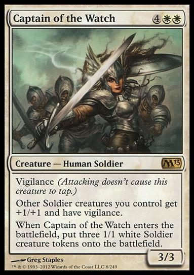 Magic the Gathering: 2013 Core Set (Base Set) card 8 Captain of the Watch