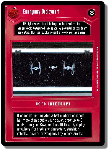 Star Wars: Premiere Limited (Base Set) card 109 Emergency Deployment