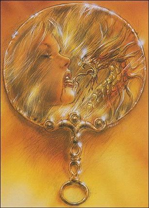 Royo: Secret Desires (Base Set) card 41 Study for Reflejos Secretos