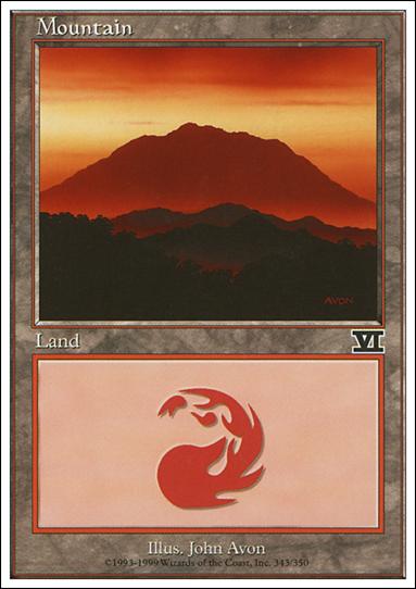Magic the Gathering: 6th Edition (Base Set) card 343 Mountain