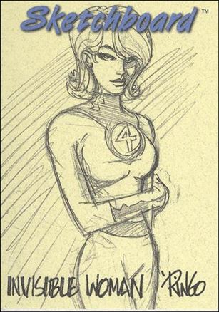 Marvel Creators Collection '98 (Sketchboard Subset) card 13-B Invisible Woman (Yellow)