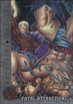 1996 Fleer Ultra X-Men All Chromium (Gold Signature Parallel Base Set) card 86 Fatal Attractions