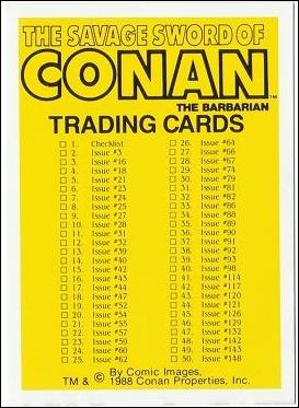 Savage Sword of Conan the Barbarian (Base Set) card 1 Checklist