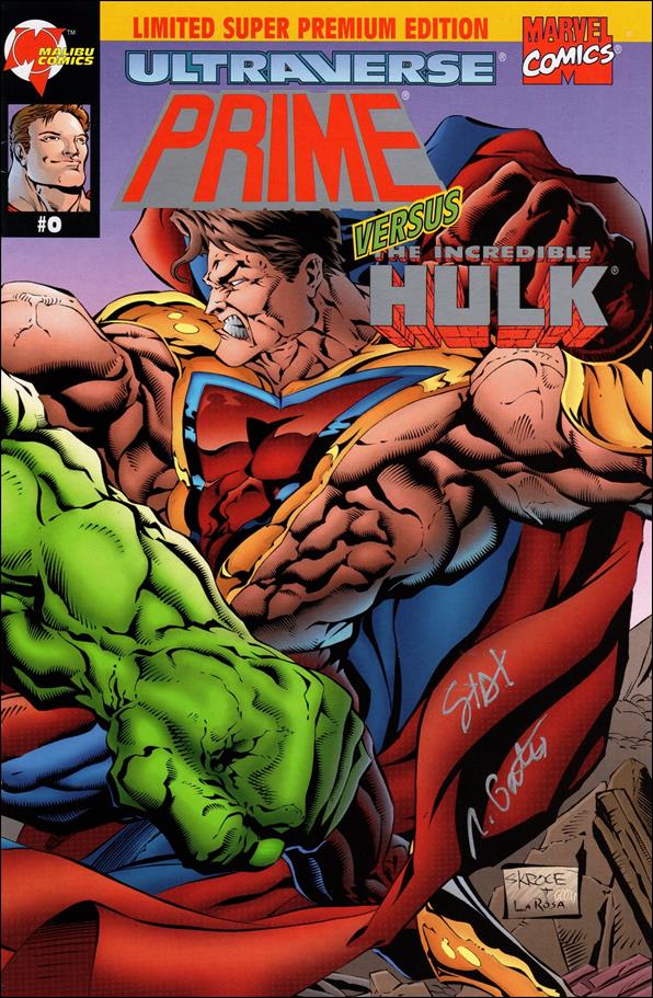 Prime vs The Incredible Hulk issue 0-B Super Premium Cover (Signed by J. Statema) 1/10000