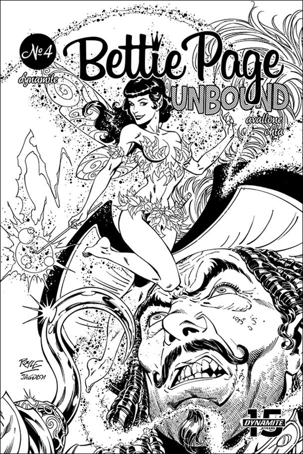 Bettie Page: Unbound issue 4-H John Royle 1:15 Black & White Cover