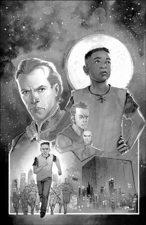 Dune: House Atreides issue 3-C Rod Reis 1:25 Black and White Virgin Cover