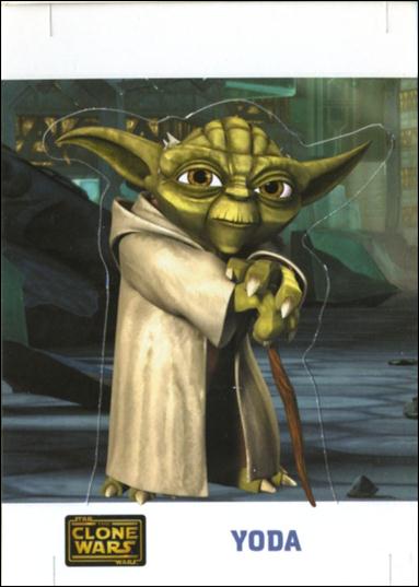 Star Wars: The Clone Wars Trading Card Stickers (Die-Cut Pop-Ups Subset) card 5 Yoda