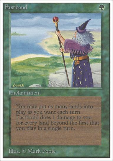 Magic the Gathering: Unlimited (Base Set) card 193 Fastbond