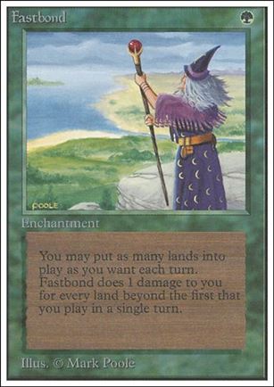 Magic the Gathering: Unlimited (Base Set) card 193 Fastbond
