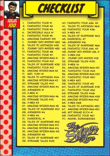 Marvel: The Silver Age (Base Set) card 100 Checklist