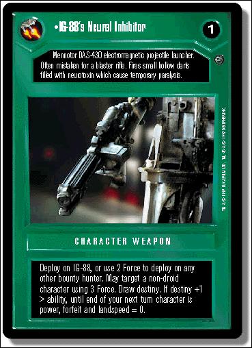 Star Wars: Dagobah Limited (Base Set) card 87 IG-88's Neural Inhibitor
