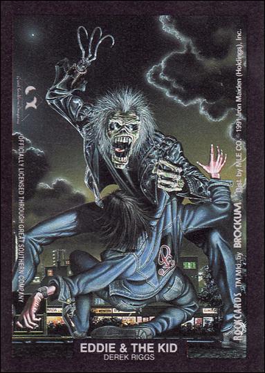 Rock Cards (Artwork Stick-on Subset) card nn-4 Eddie & The Kid - Derek Riggs