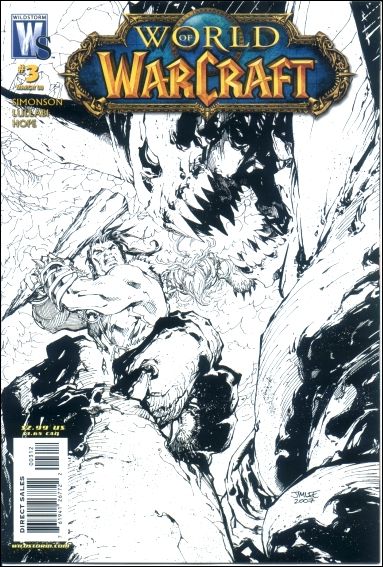 World of Warcraft issue 3-C Jim Lee Black and White Cover