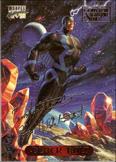 1994 Marvel Masterpieces (Gold-Foil Signature Parallel Base Set) card 5 Black Bolt