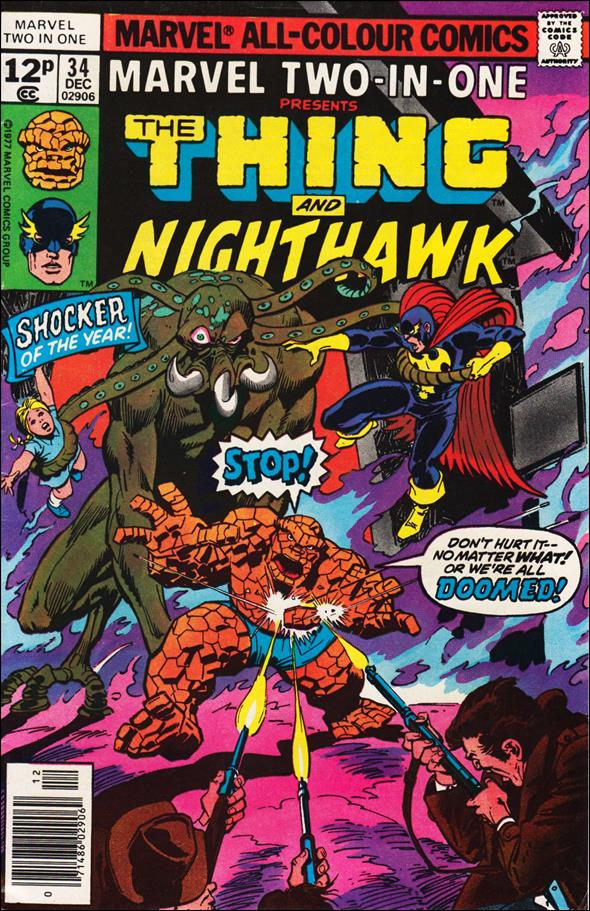 Marvel Two-in-One (1974) issue 34-B UK Price Cover
