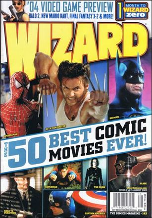 Wizard: The Comics Magazine issue 143 Comic Book Movies Montage Cover