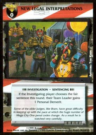 Dredd: The Card Game card 98 New Legal Interpretations